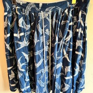 Vintage inspired Bird Print coquette retro skirt